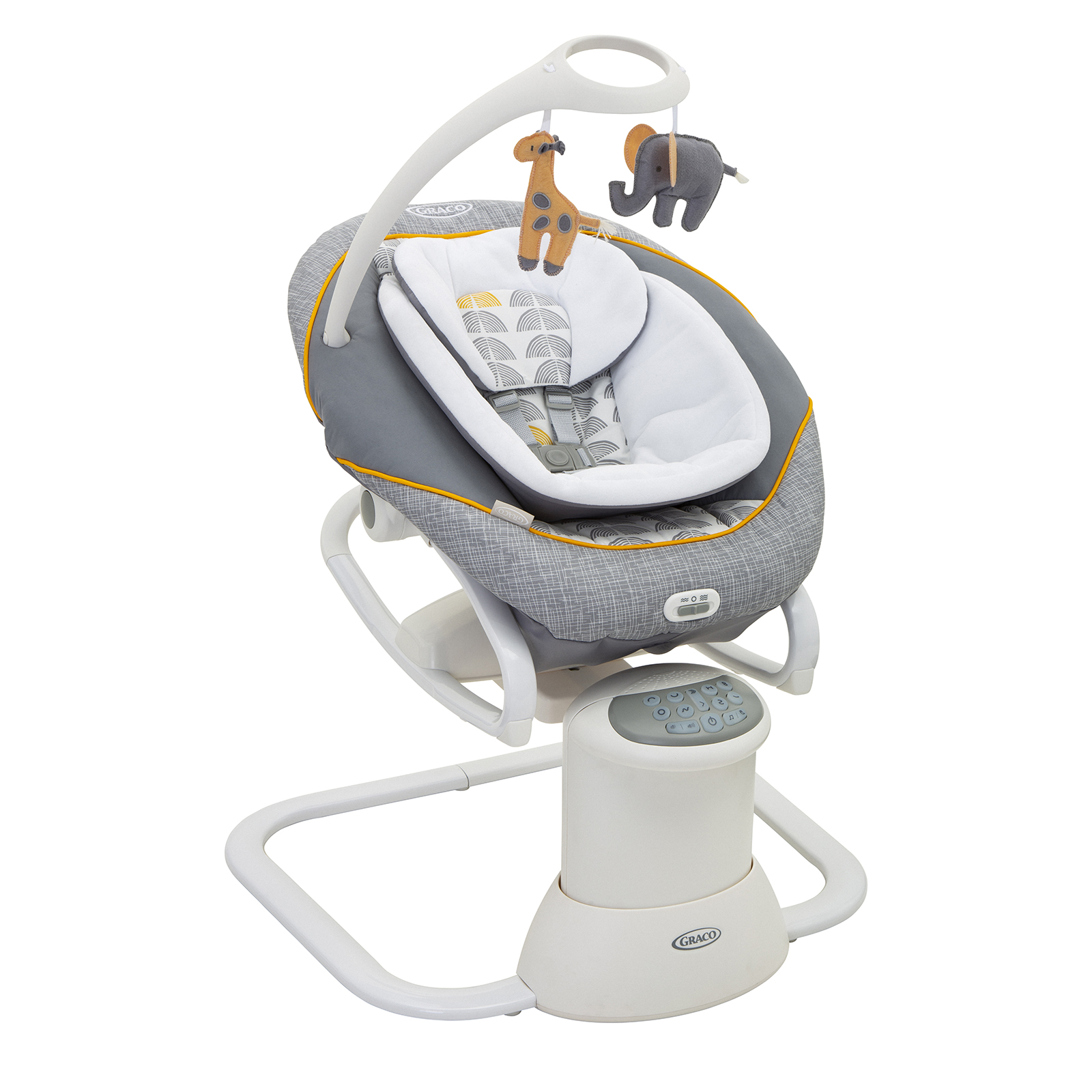 Graco All Ways Soother Musical Grey Rocker Vibration Horizon Sounds at Buy Online4baby with / | & – 2in1 Swing