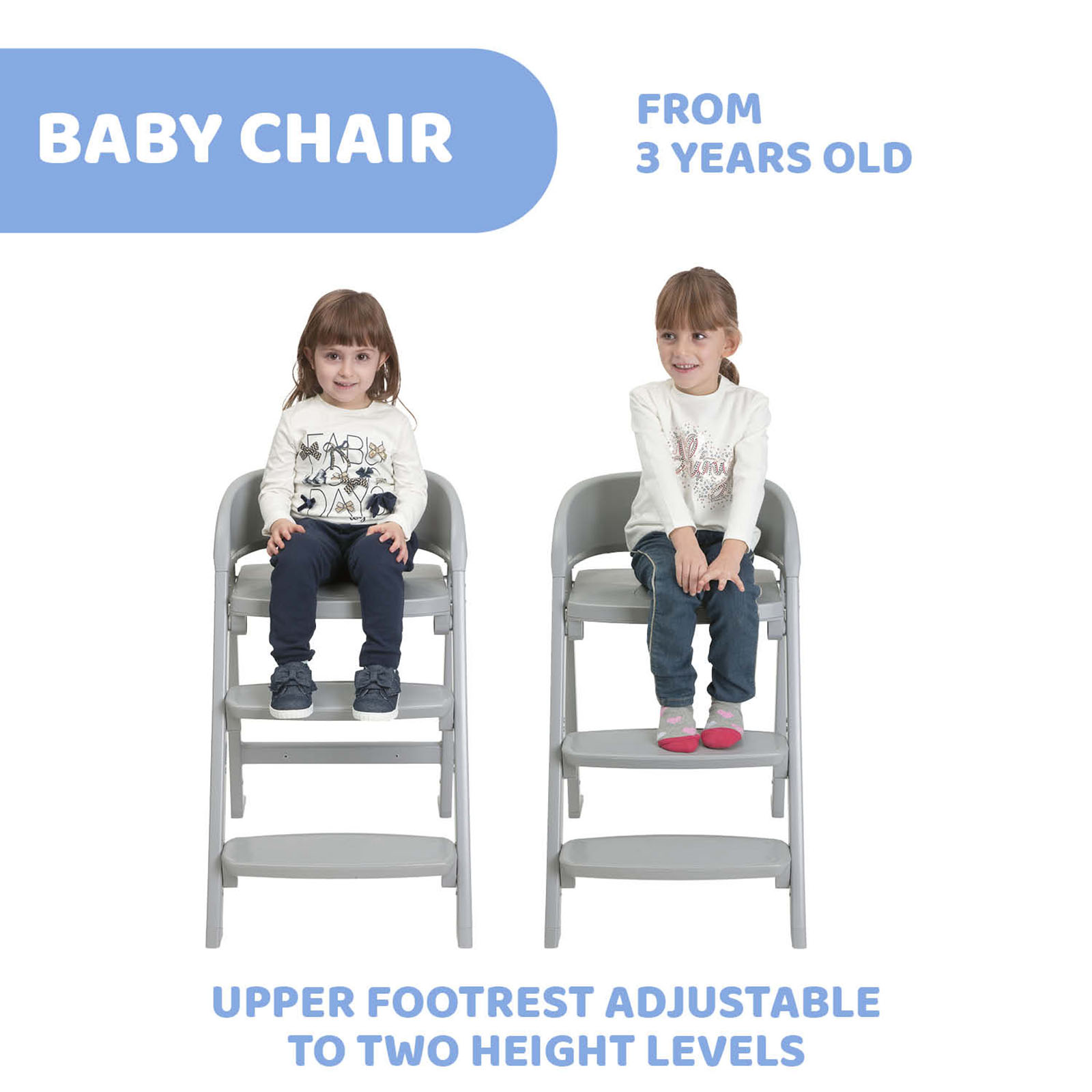 Crescendo - Adult Buy Online4baby Tray Chicco | Lite Highchair, Baby Chair Mist & Grey at Chair Milan with 3in1