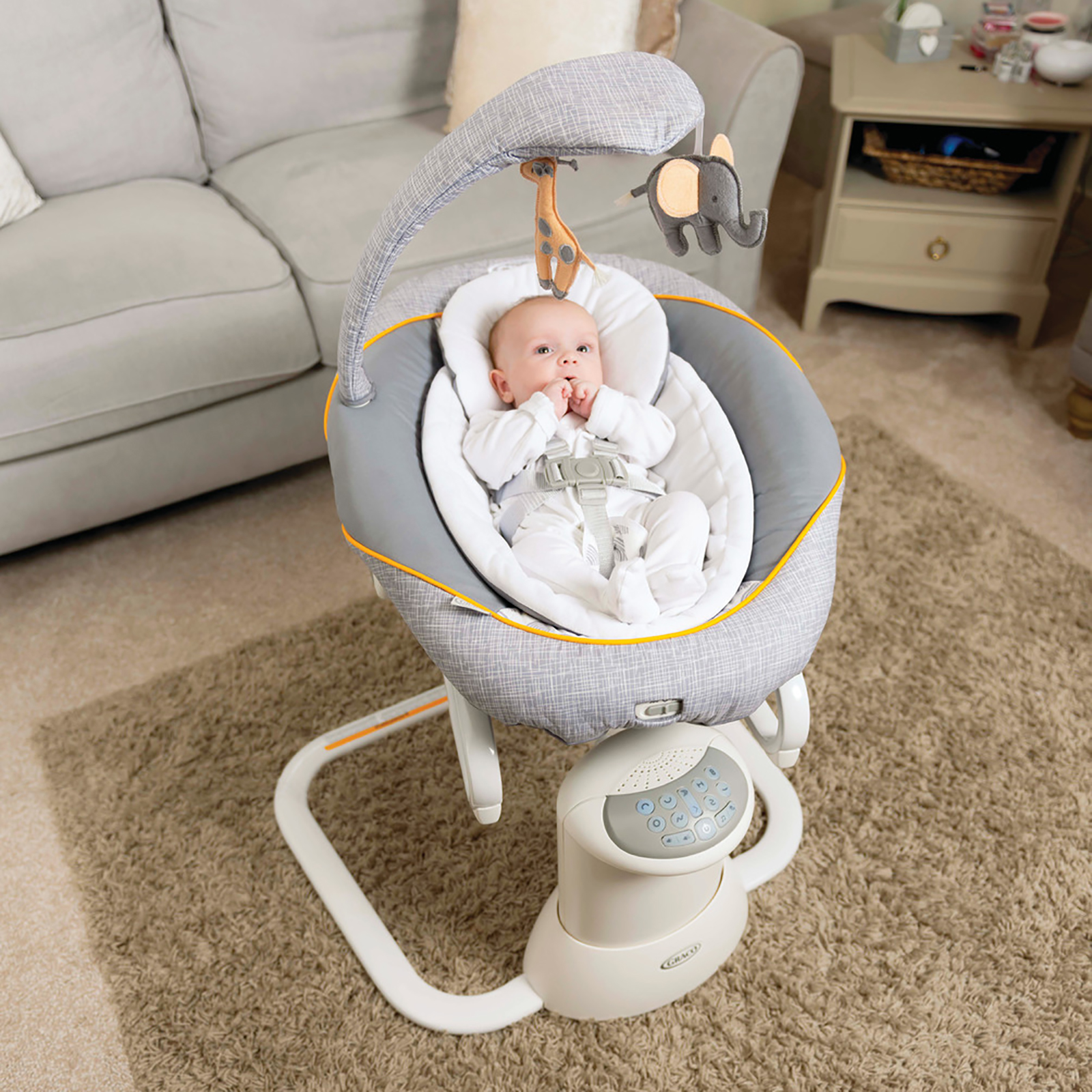 Graco All Ways Soother 2in1 Swing / Rocker with Vibration & Musical Sounds  – Horizon Grey | Buy at Online4baby