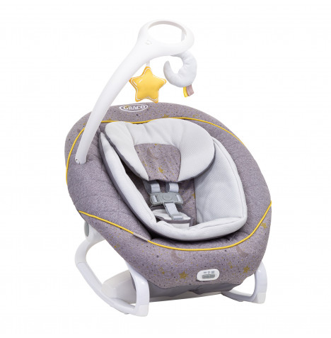 Graco / Stargazer at – 2in1 All Online4baby | Grey Sounds Buy Vibration with Rocker Swing Soother Musical & Ways