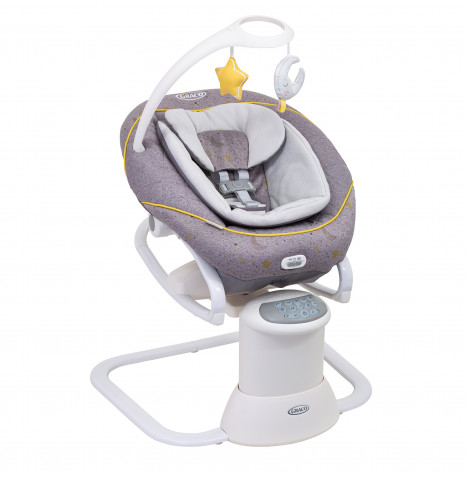 Rocker & Online4baby | 2in1 Stargazer Sounds / – Ways Buy All Soother Graco with at Vibration Swing Musical Grey