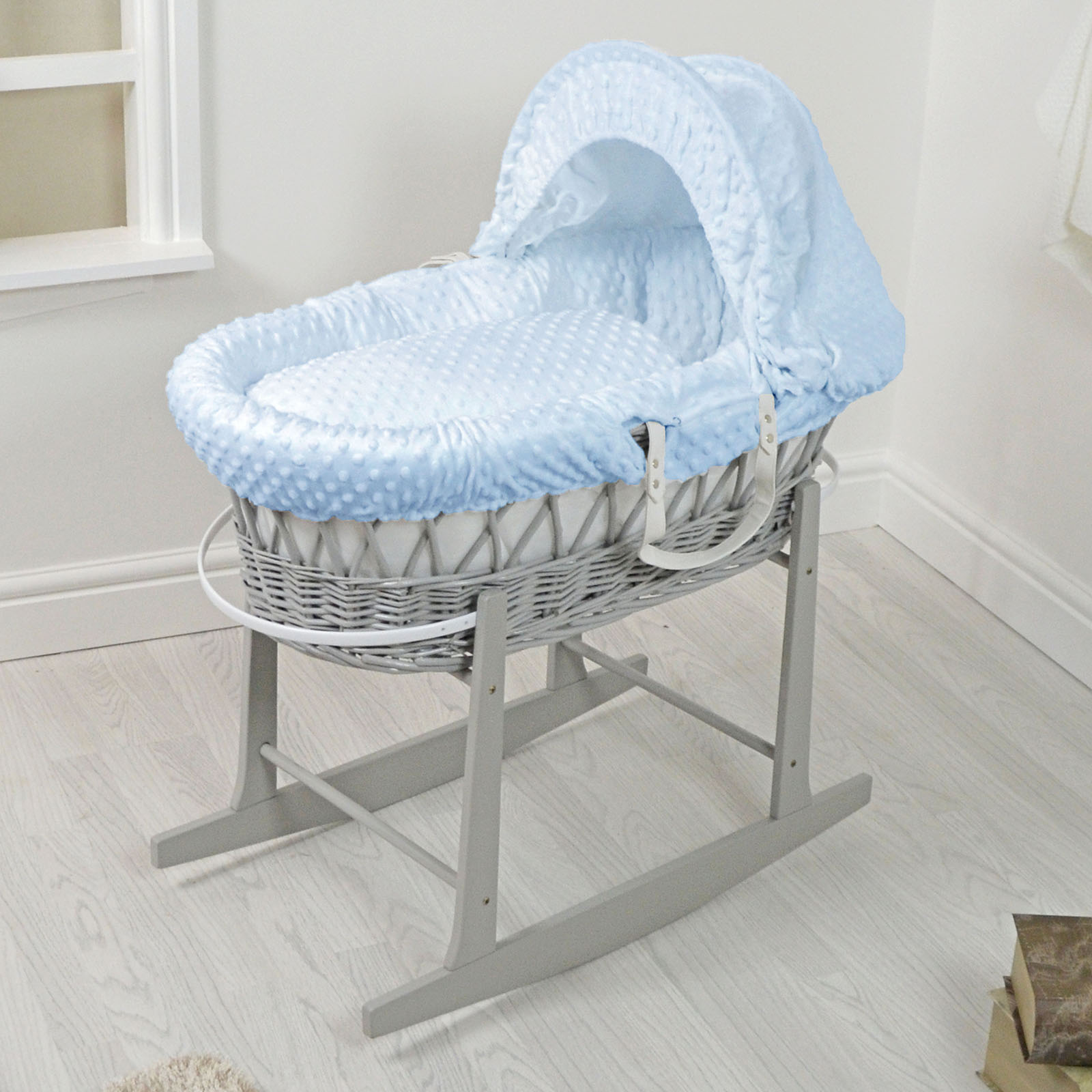 baby boy moses basket with stand