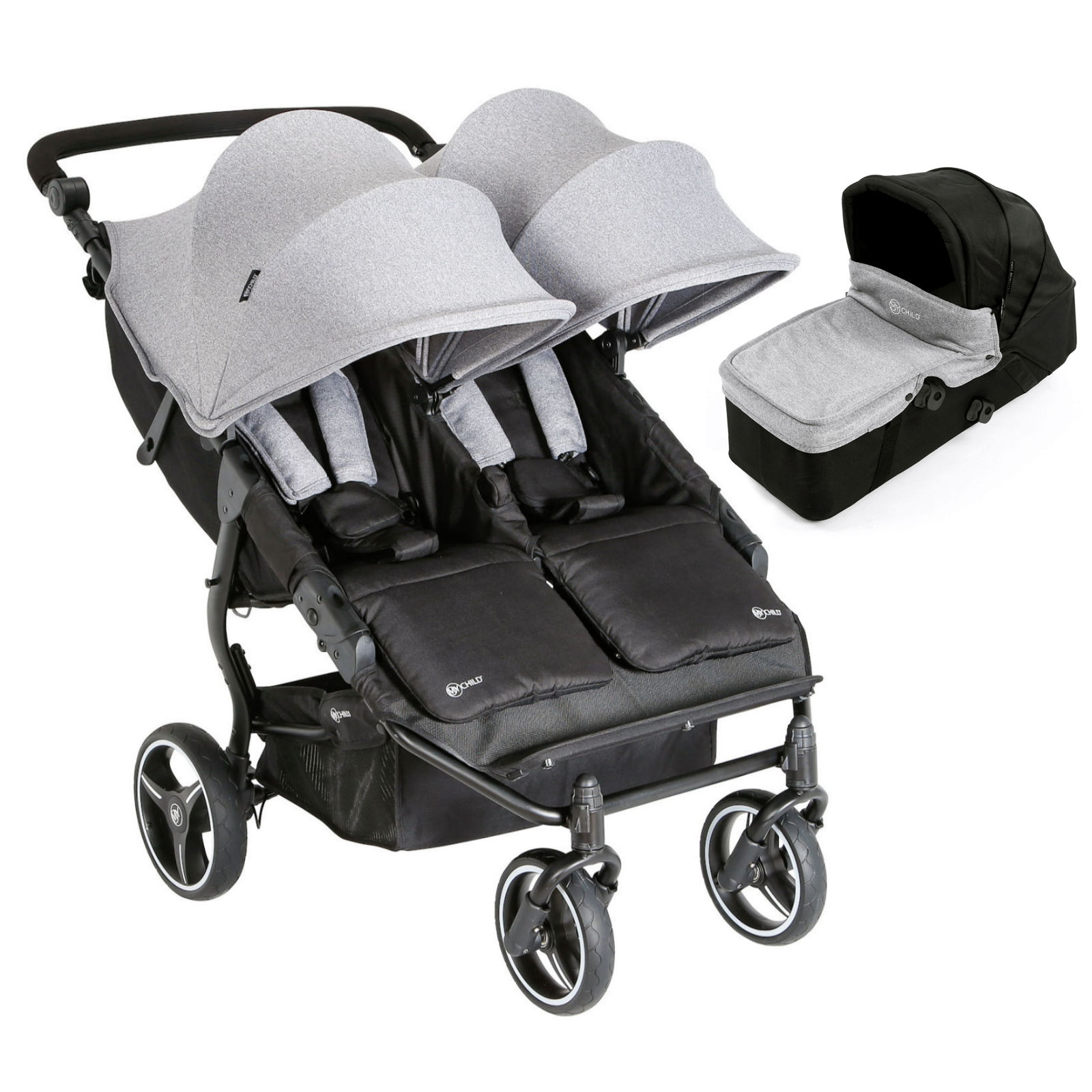 pushchairs for twins with car seats