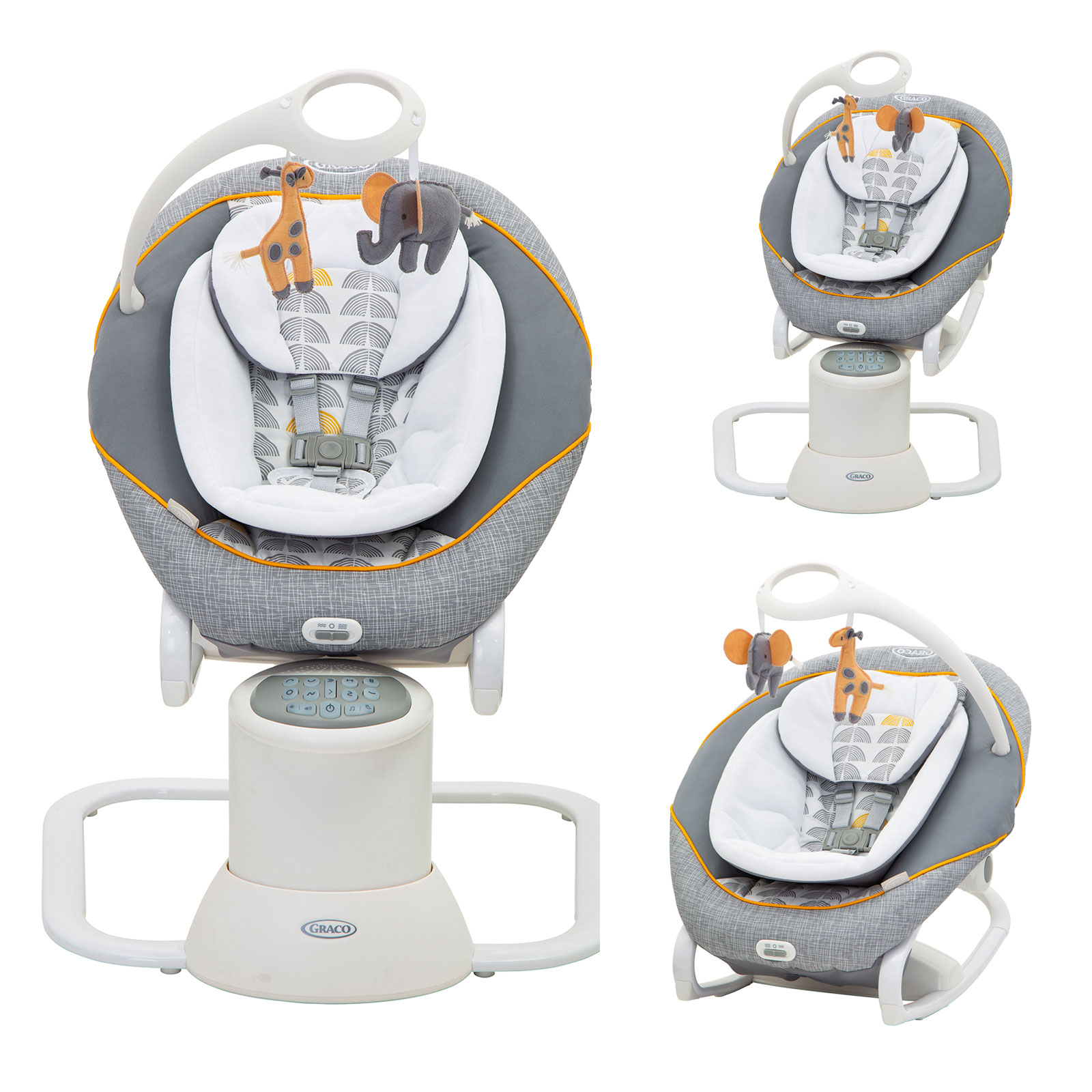 Graco All Ways Soother at Sounds 2in1 Grey / with Musical Horizon Swing & – Vibration Buy Online4baby Rocker 