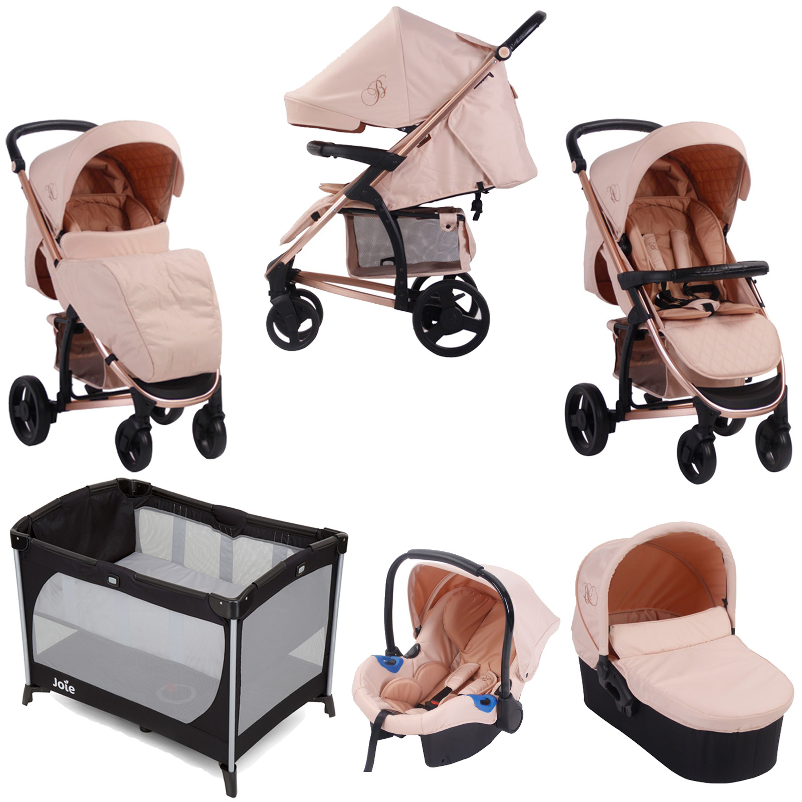 my babiie rose gold travel system