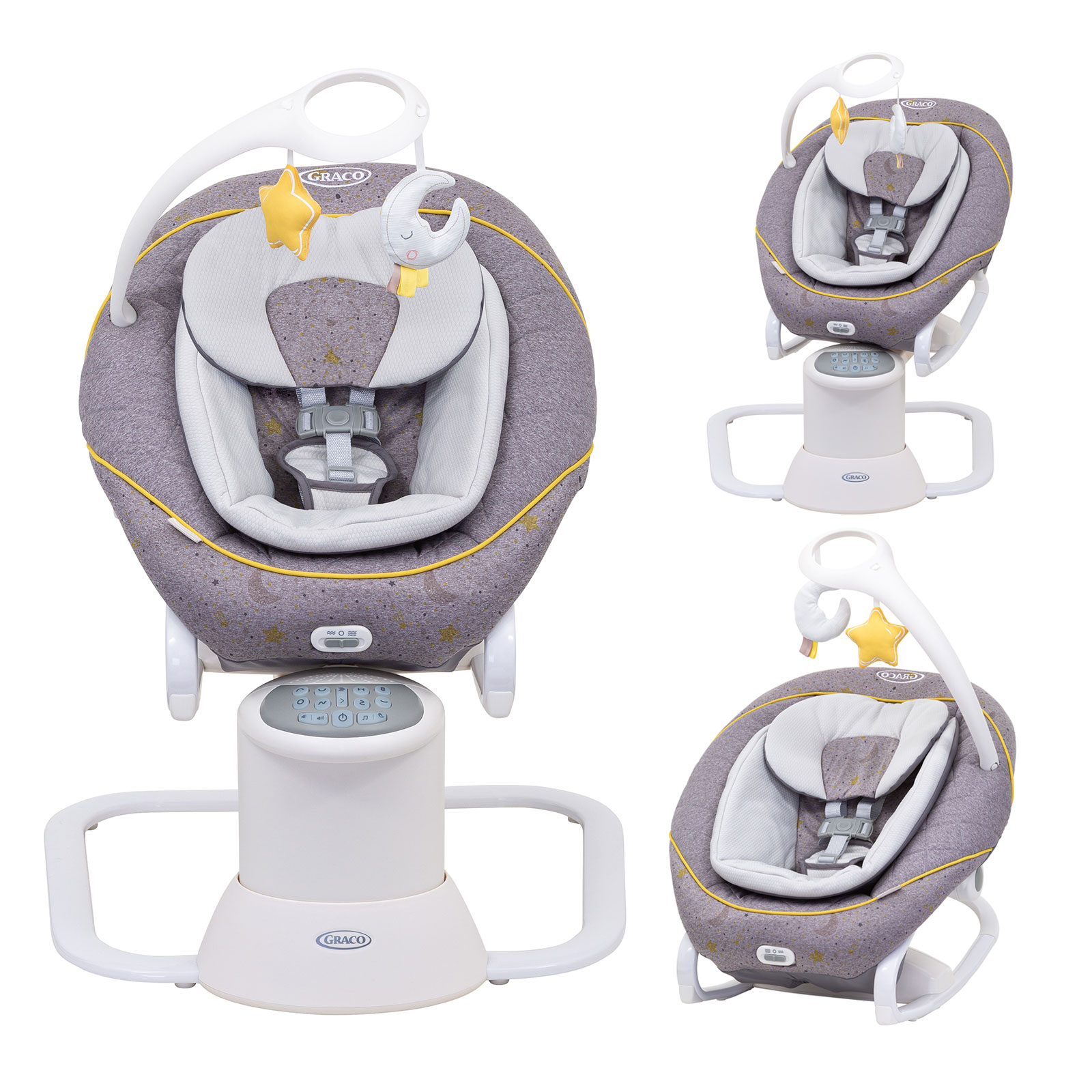 Graco All Ways Soother 2in1 Swing / Rocker with Vibration & Musical Sounds  – Stargazer Grey | Buy at Online4baby
