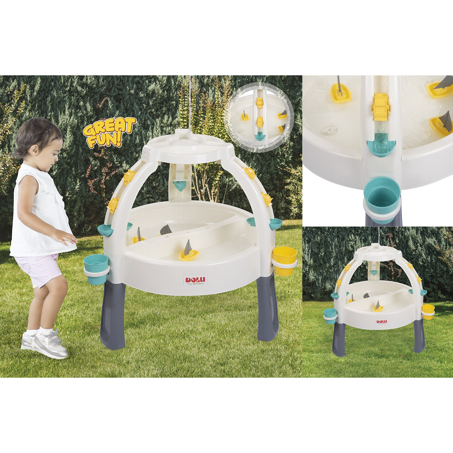 2in1 Water & Sand Activity Table - Grey (2 - 6 Years)