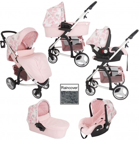 pink travel systems for babies