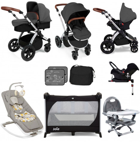 travel system with rubber wheels