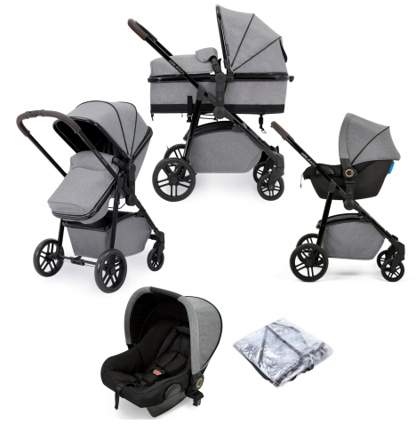 Ickle Bubba Eclipse 2-in-1 Stroller with Bubba Board - Grey with Light  Brown Handles : : Baby Products