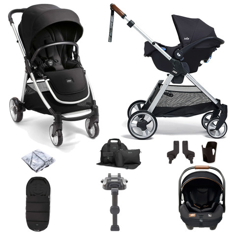 Mamas & Papas Flip XT2 Travel System with Accessories, i-Level Recline Car Seat & i-Base LX 2 - Black