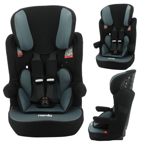 Nania Imax Access Group 1/2/3 High Back Booster Car Seat With Harness - Grey (9 months-12 years)