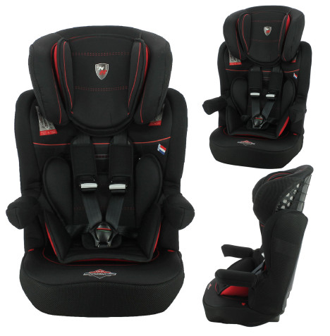 Nania Imax Access Group 1/2/3 High Back Booster Car Seat With Harness - Racing Black (9 Months-12 Years)