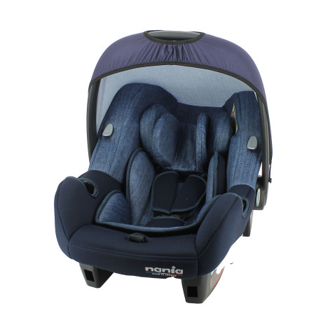 Nania Beone Denim R129 Group 0+ Infant Carrier Car Seat - Blue (0-15 Months)