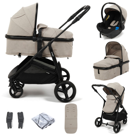 Puggle Monaco XT 2in1 Pushchair With Adjustable Handle Travel System - Cashmere