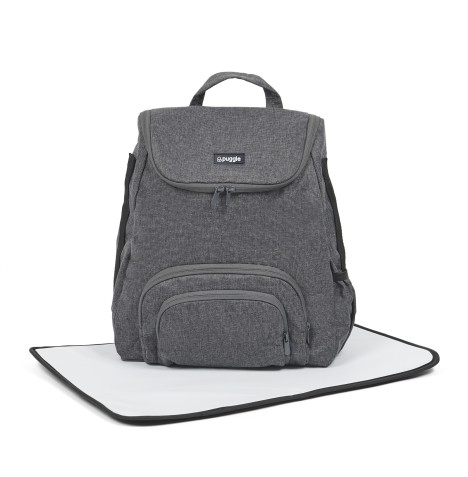 Puggle Santiago Universal Backpack Changing Bag - Charcoal Grey